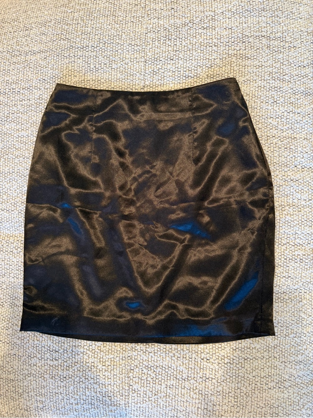 Meshki Satin High Waisted Black Women's Mini Skirt